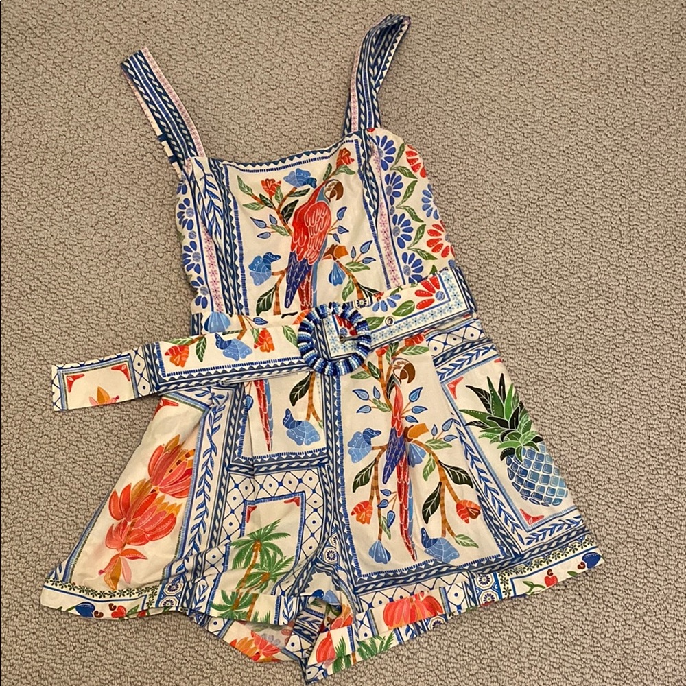 NWT FARM Rio TROPICAL TILES ROMPER